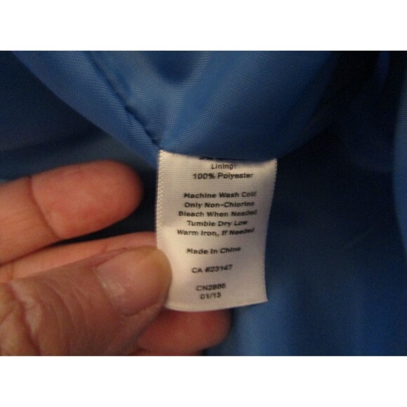 Talbots Pencil Skirt Blue Linen Mini Straight Lined Womens Size 10 - Picture 6 of 6